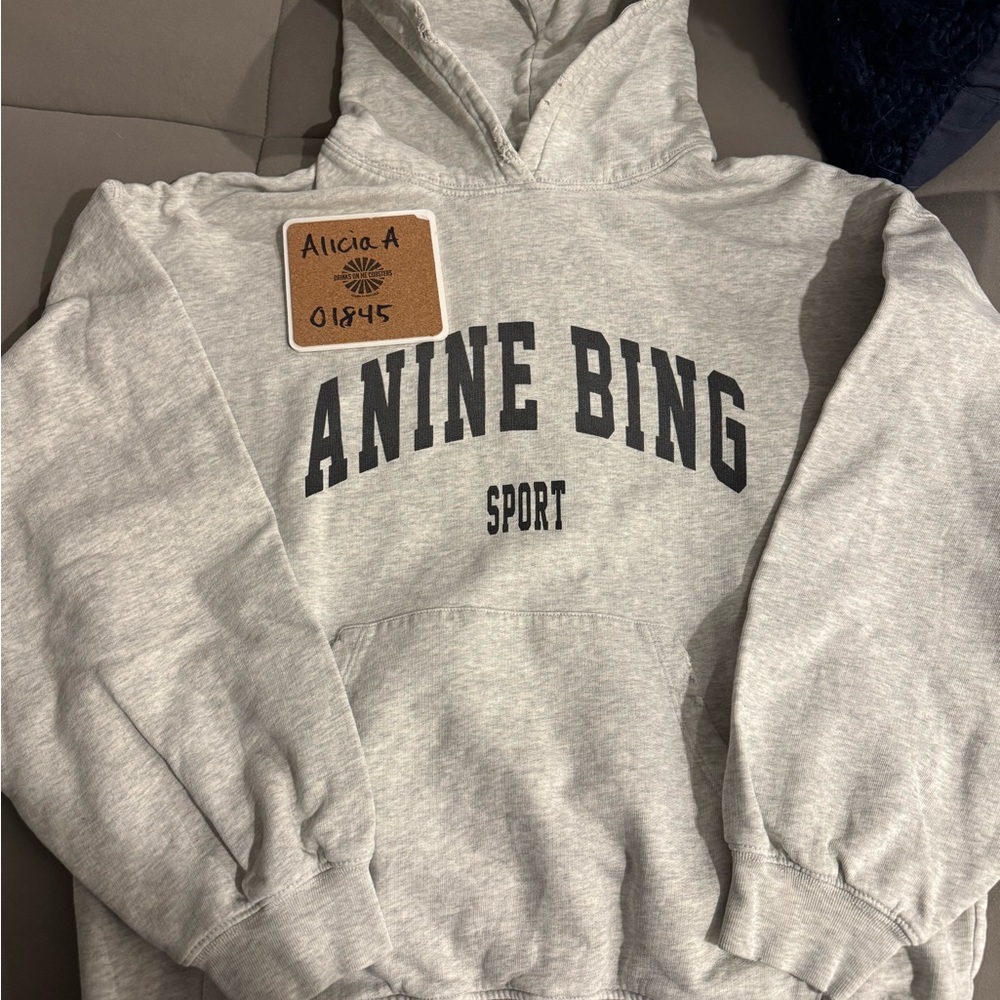 Anine Bing Light Gray Hoodie